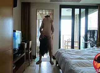 asian student fucked hard in dorm! swallows huge cum load in 4k!