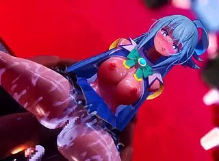 check out this konosabu cowgirl riding compilation with creampies