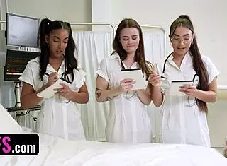 doctors take turns riding patient's cock