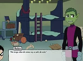 kitten the unfaithful whore breaks starfire's tight ass with a beastly anal while raven waits to get fucked in 18titans chapter 3