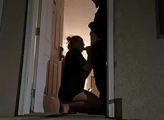 Trying to Get Caught Having Sex in Hotel Doorway Scene