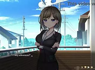 Ghost Marriage Matchmaking VN Hentai Game Night 1: Luna's Blowjob Scene with Big Tits