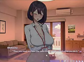 In summer clover hentai, i get uncensored lovey dovey action with my female boss shizuko in missionary position