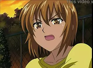 Her feet tease that cock in hentai