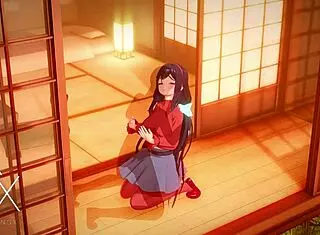 THIS ANIME HENTAI GAME HAS SEX IN VARIOUS POSITIONS AND BLOWJOB!