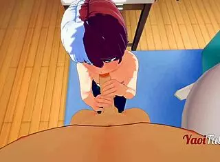 boku no hero yaoi - todoroki shoto blowjobs bakugou katsuki and cums in his mouth