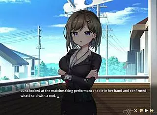 Ghost Marriage Matchmaking VN Hentai Game Night 1: Luna's Blowjob Scene with Big Tits