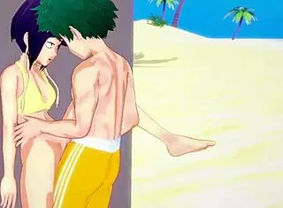 Momo Yaoyorozu And Kyoka Jiro And Izuku Midoriya Intense Sex - My Hero Academia Hentai