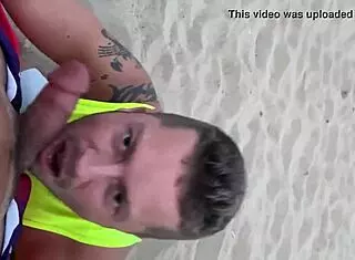 guys giving blowjobs on the public gay beach casually