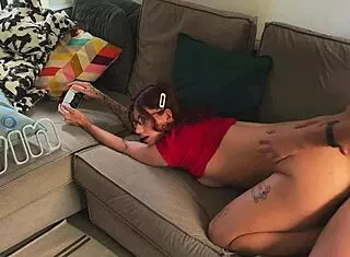 Hey, petite gamer girl, ready for fat cock during play?