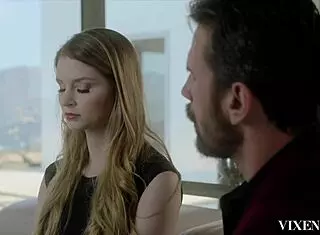 Watch bunny's first threesome? She's licking and fucking in missionary and doggystyle with autumn falls!