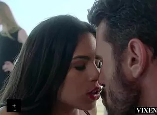 Watch bunny's first threesome? She's licking and fucking in missionary and doggystyle with autumn falls!