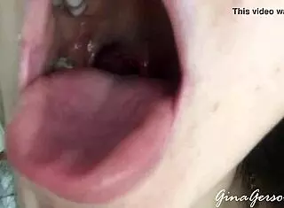 Tongue Saliva Throat Fetish Rocks!
