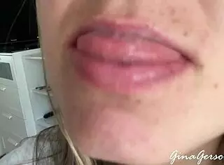 Tongue Saliva Throat Fetish Rocks!