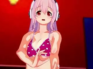 Super Sonico gets horny modeling for you 😍