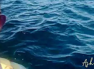 Escaping the city on jet ski to fill my pussy with cum on the beach.