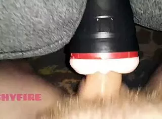 Hey, wanna hear this guy moan while jerking with a fleshlight?