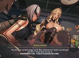 arlecchino and navia team up in anime