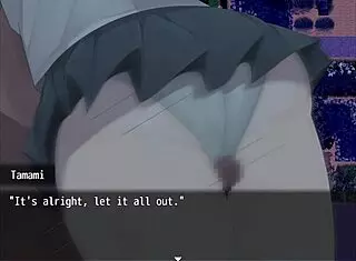 girl cums on thighs in public ranch setting