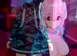 Super Sonico gets horny modeling for you 😍