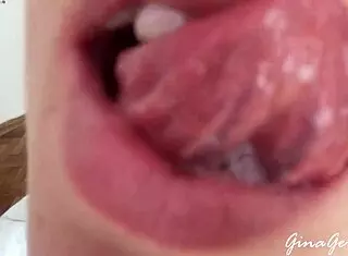 Tongue Saliva Throat Fetish Rocks!