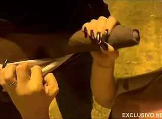 Paolla Hotwife Masters Street Action With a Massive Thick Shaft