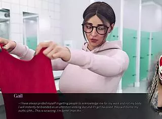 Sexy Secretary's Huge Boobs Tease in The Office