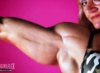 Brigita Brezovac, buffed up blonde babe, shines in sexy workout.