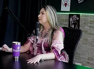 Raphaela Savanah Records Boyfriend in Sheer Red Halloween Cuckold Scene