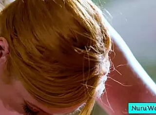 sexy milf gives wet nuru and handjob to client - lauren phillips david lee