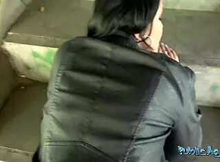 Wow! 18-Year-Old Brunette Student Fucks Monster Cock Outdoors First Time!