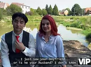 Miss Olivia's Public Fuck In Red Lingerie.