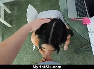 stepsiblings who can't stop thinking about each other get into some taboo roleplay