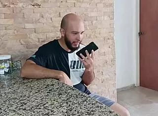 Stepbrother Catches Sister Masturbating On Video Call, Helps Her Cum In Mouth