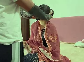 newly married girl explores intimacy on her first wedding night