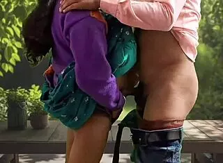 In the Indian village, an 18-year-old girl at a party experiences hardcore outdoor fucking.