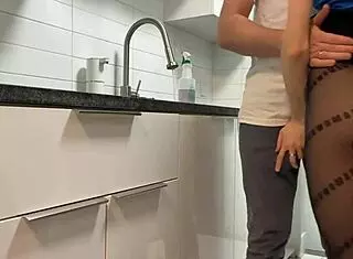 she's so tiny but makes a lot of noise in the kitchen