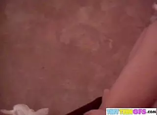 Sweet Brookeskye rubs tight pussy to orgasm! Watch her lick and masturbate!