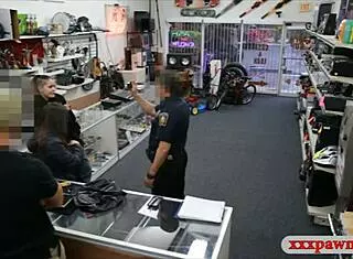 Couple Bitches Caught Stealing, Punished Hard by Pawn Keeper in Garage