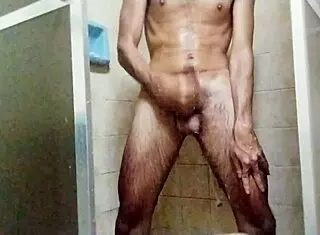 Taking a shower and jerking off feels amazing!