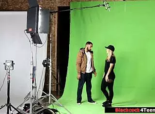 yo, watch this blonde fan suck and ride idol’s huge bbc like a pro on a dare