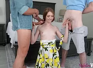 stepsis offers wet pussy for family creampie.