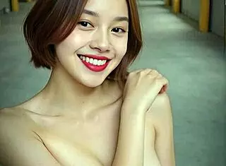 Ai generated model in motion sensual art