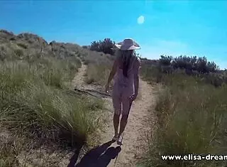 Flashing In Public With See-Through Dress