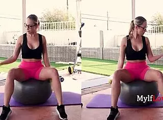 Tanned Hairless MILF Crystal Clark Does Yoga Sex With Parker Ambrose