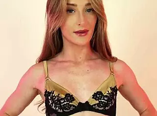 hannahjames710 tries on silk lingerie