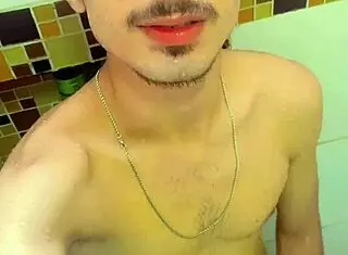 Hot Masturbation Session in Brazilian Bathroom