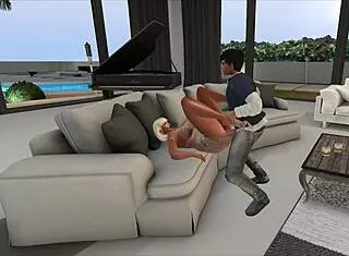 i'm not son, but stepson fucks mum in this 3some group