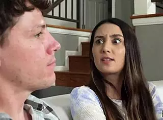 Stepbrother WHIPS OUT his COCK for Stepsister to SLOBBER