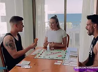 Two big cocks fucked me to pay my monopoly debts